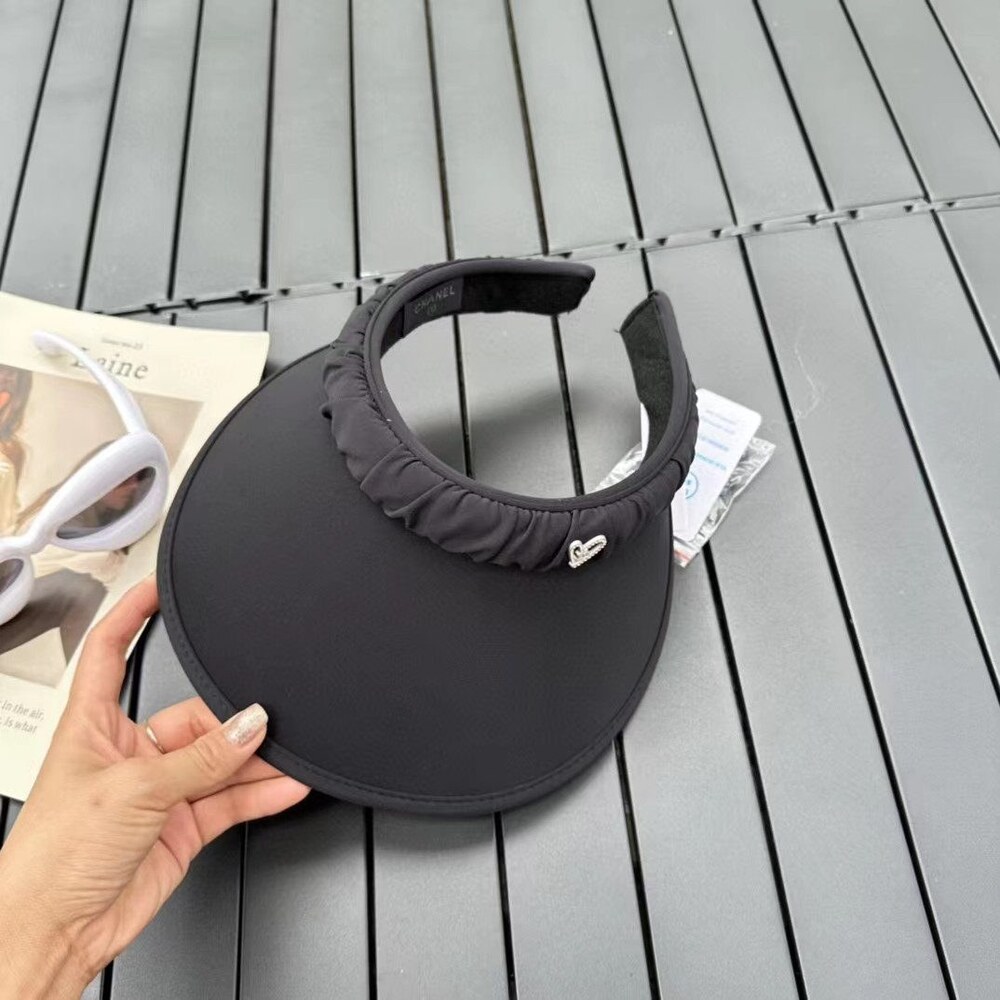Chanel Ruched Headband Sun Visor in Black - Picture 5 of 8